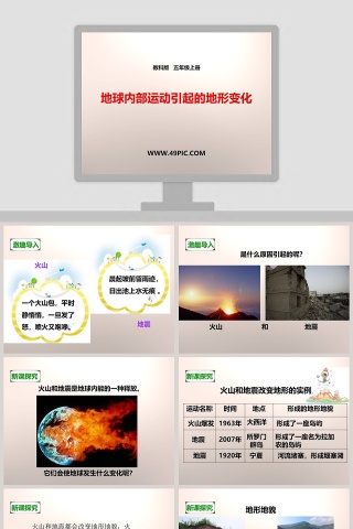 教科版   五年级上册-地球内部运动引起的地形变化教学ppt课件