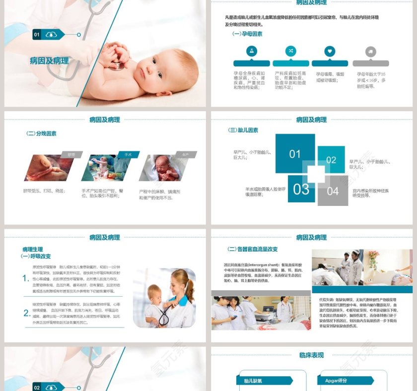 新生儿窒息复苏婴儿儿童护理动态PPT第2张