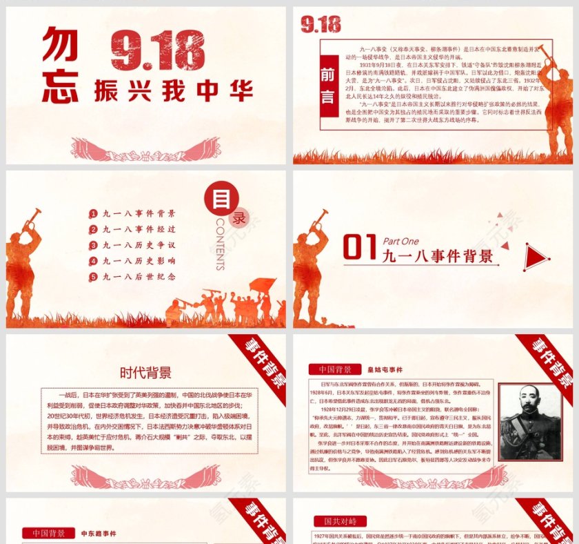 勿忘九一八振兴我中华党课PPT党课党史课件第2张