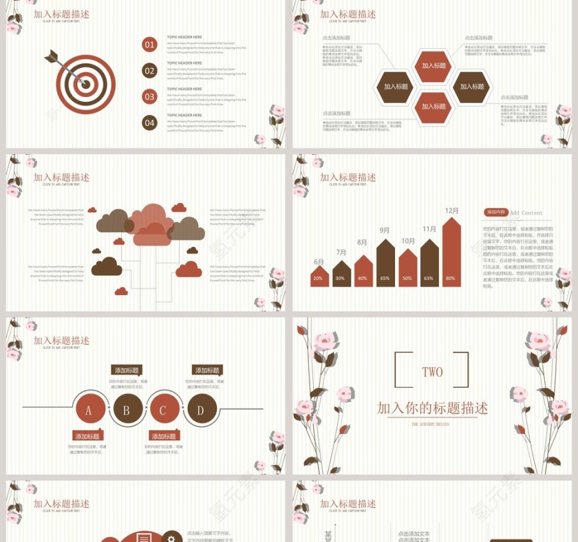 简约清新工作汇报PPT第2张