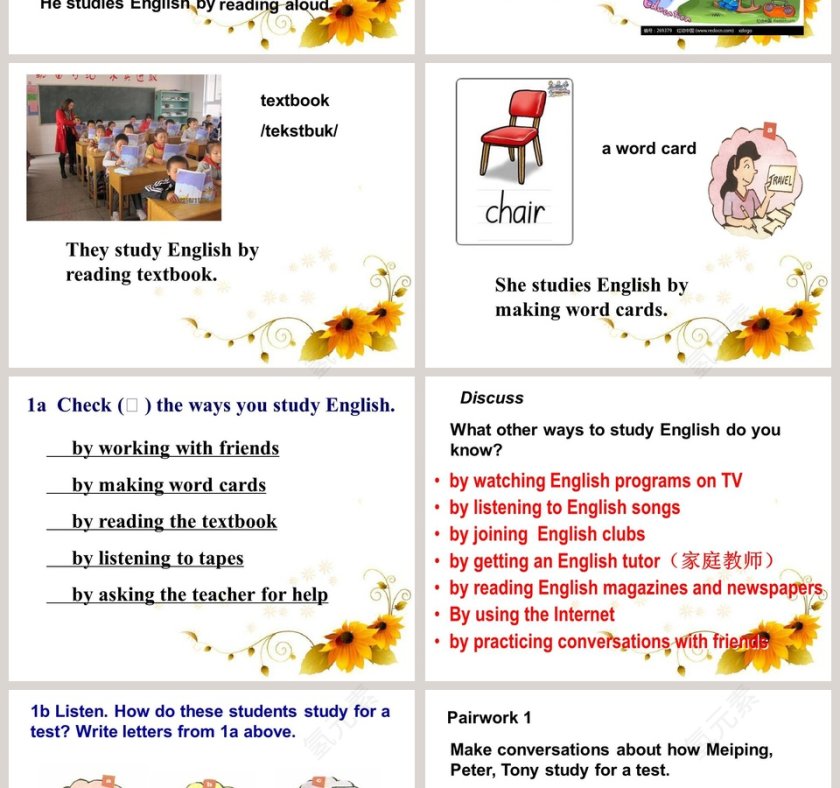 Unit 1 How can we become good learners Section A 1a 2b PPT模板第2张