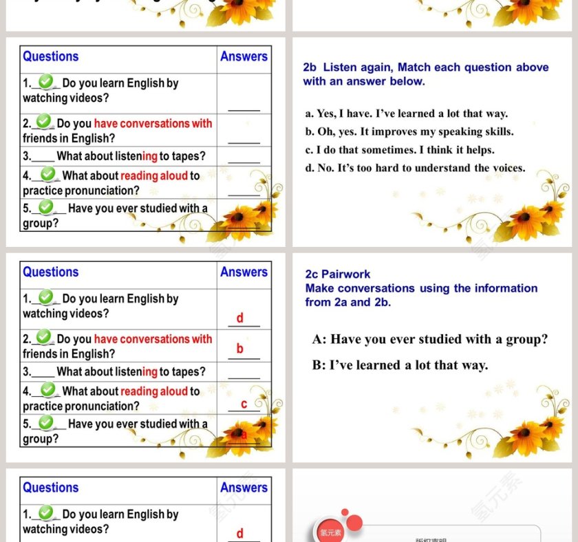 Unit 1 How can we become good learners Section A 1a 2b PPT模板第4张