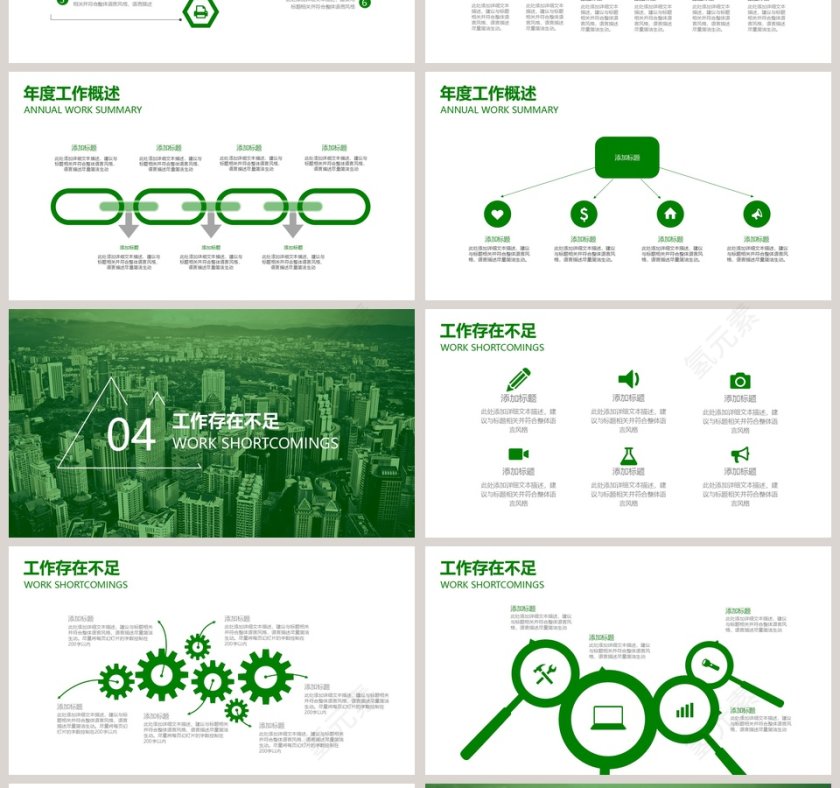 工作汇报年度总结PPT模板第4张
