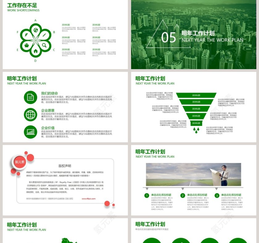工作汇报年度总结PPT模板第5张