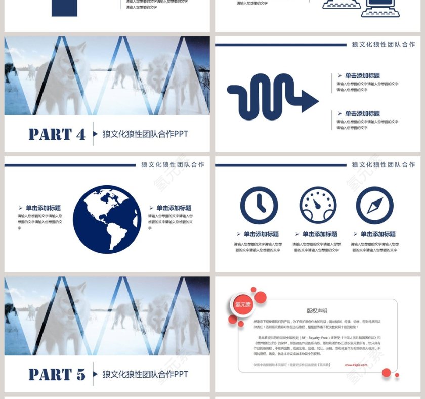 狼文化狼性团队合作PPT第4张