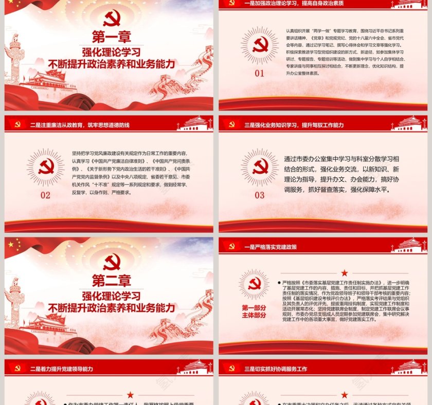 基层党支部书记党建工作PPT党政工作汇报PPT 第2张