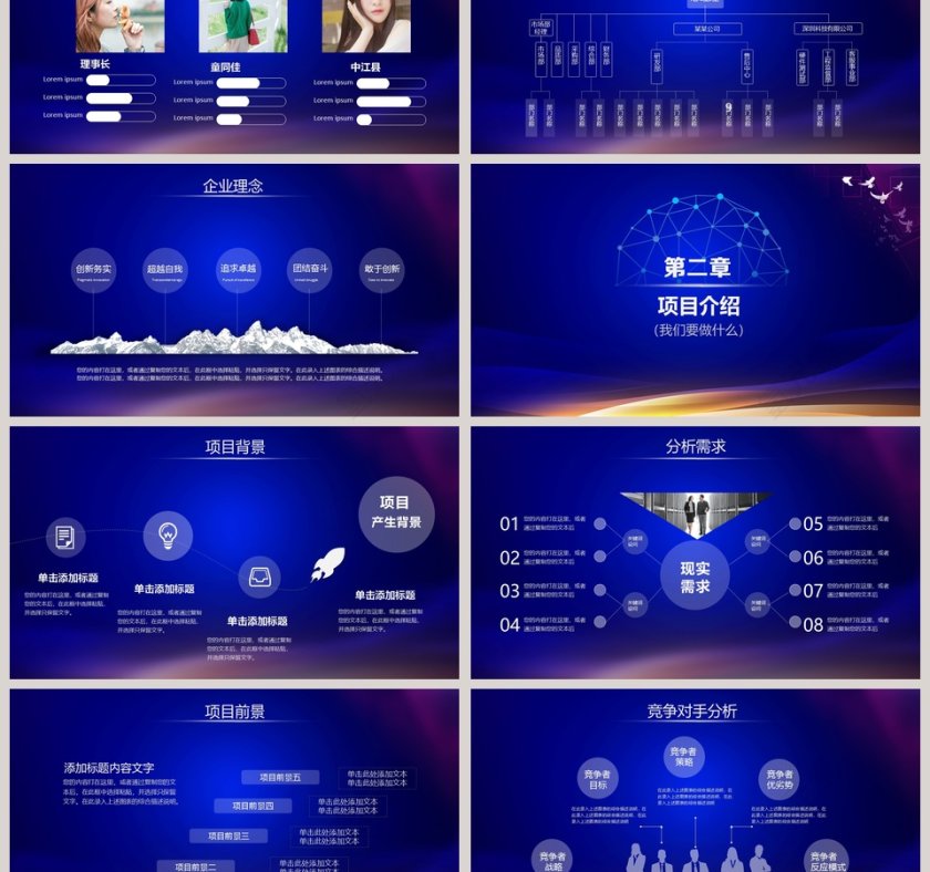 互联网科技创业融资计划书PPT模板第3张