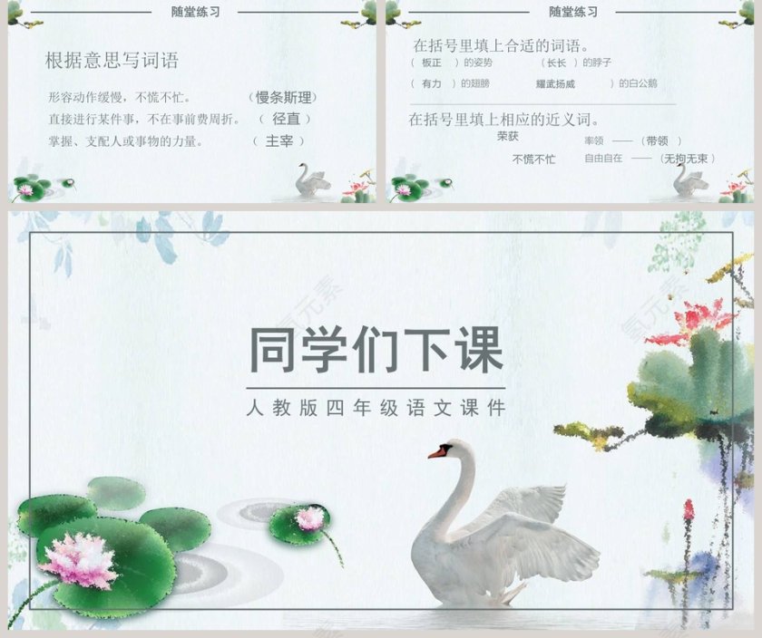 白公鹅人教版小学四年级课件范本PPT第5张