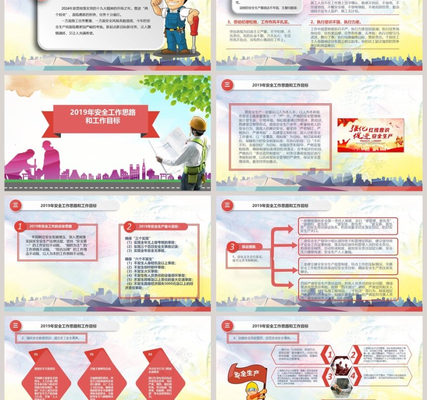 渐变色紫蓝色轻快全面落实安全生产培训PPT第3张