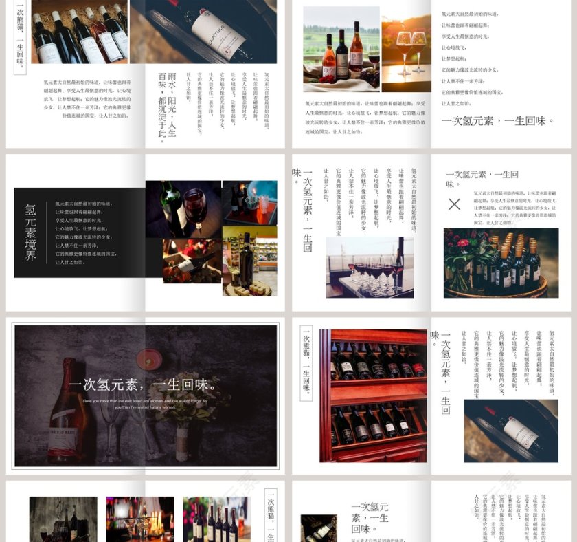 熊猫意境 文艺红酒介绍营销模板第2张