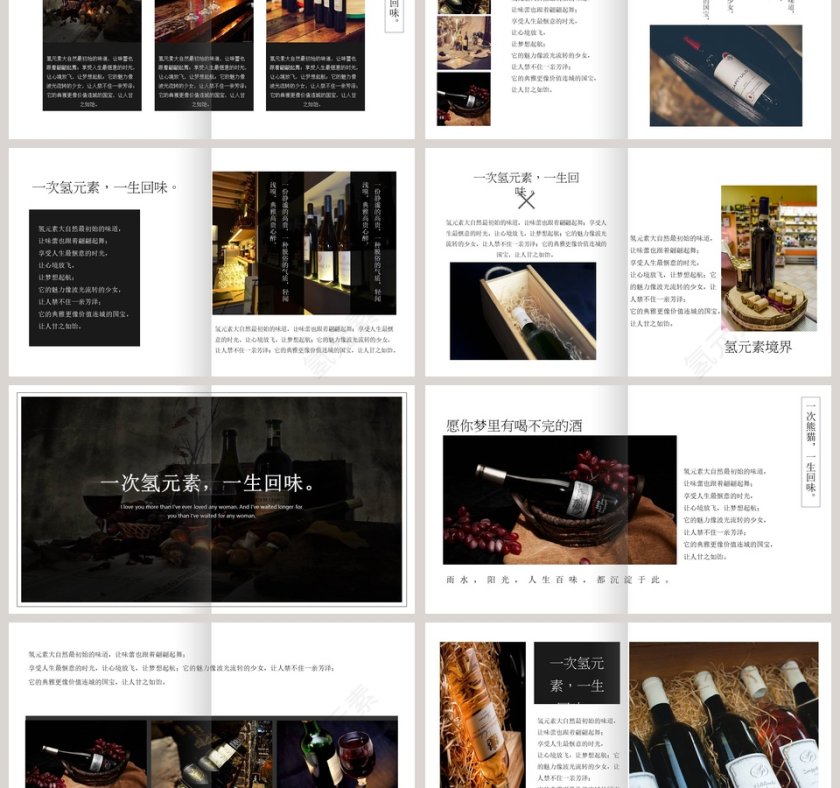 熊猫意境 文艺红酒介绍营销模板第3张