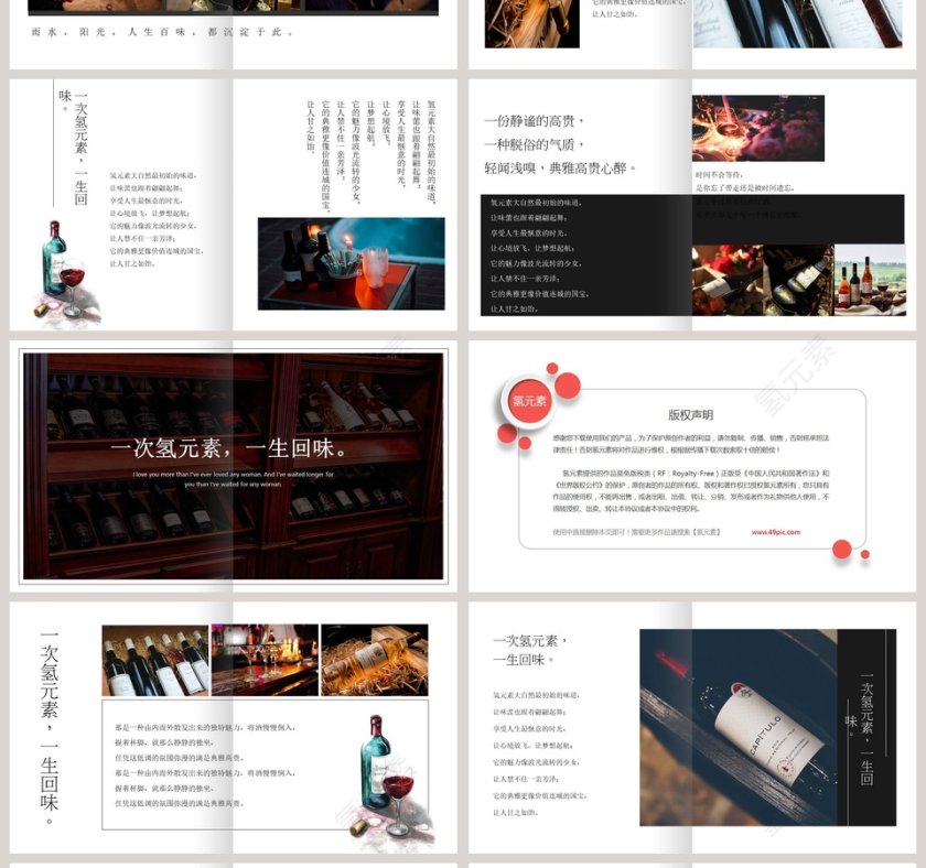 熊猫意境 文艺红酒介绍营销模板第4张