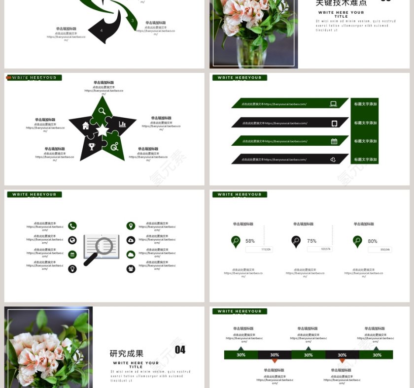 简约工作汇报PPT模板第3张
