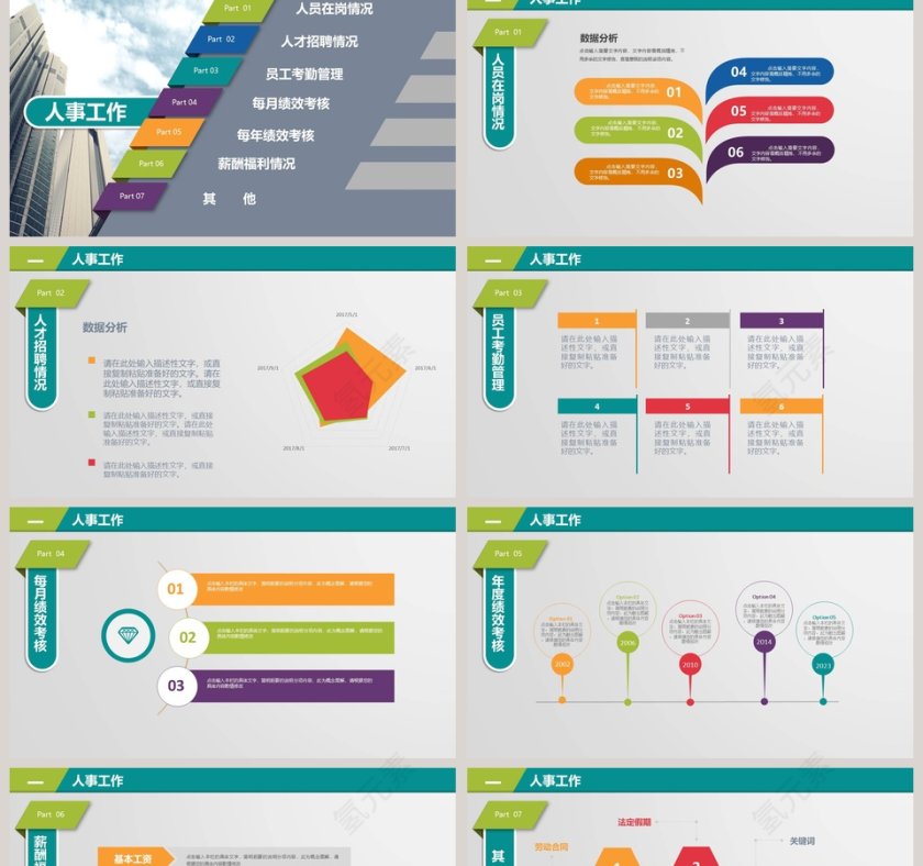 人事行政述职报告PPT模板第2张