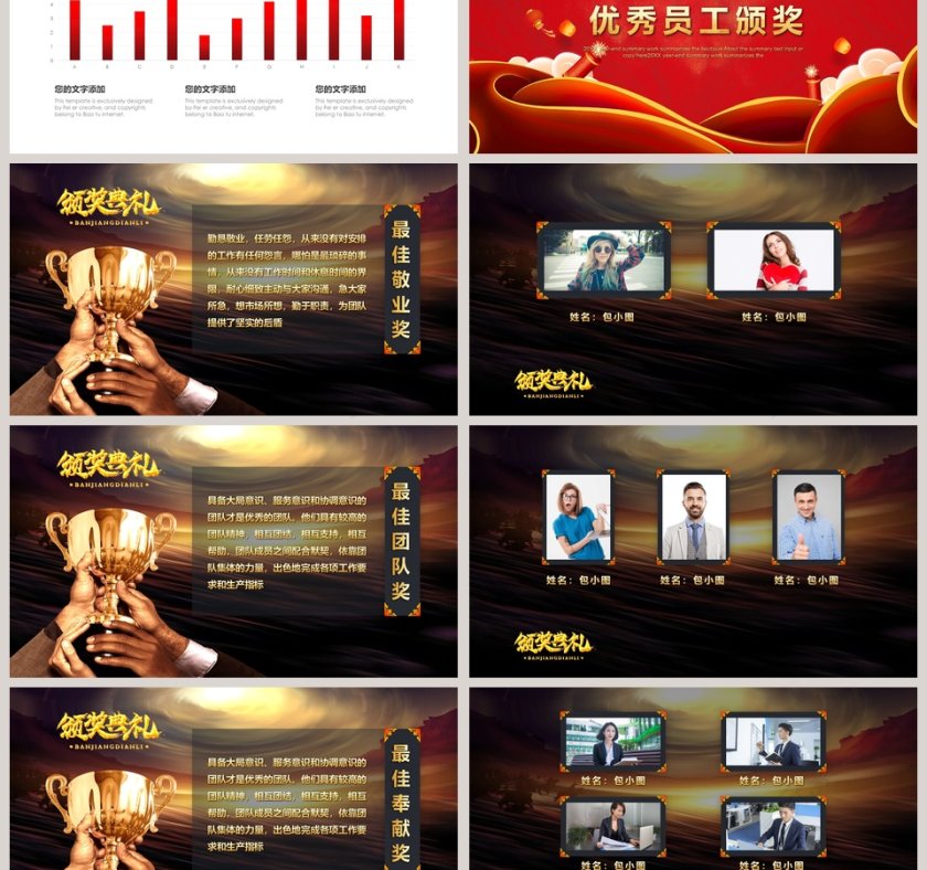201x工作总结暨年会颁奖PPT第3张