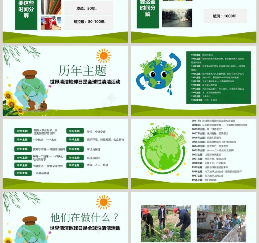 世界清洁地球日PPT模板第3张