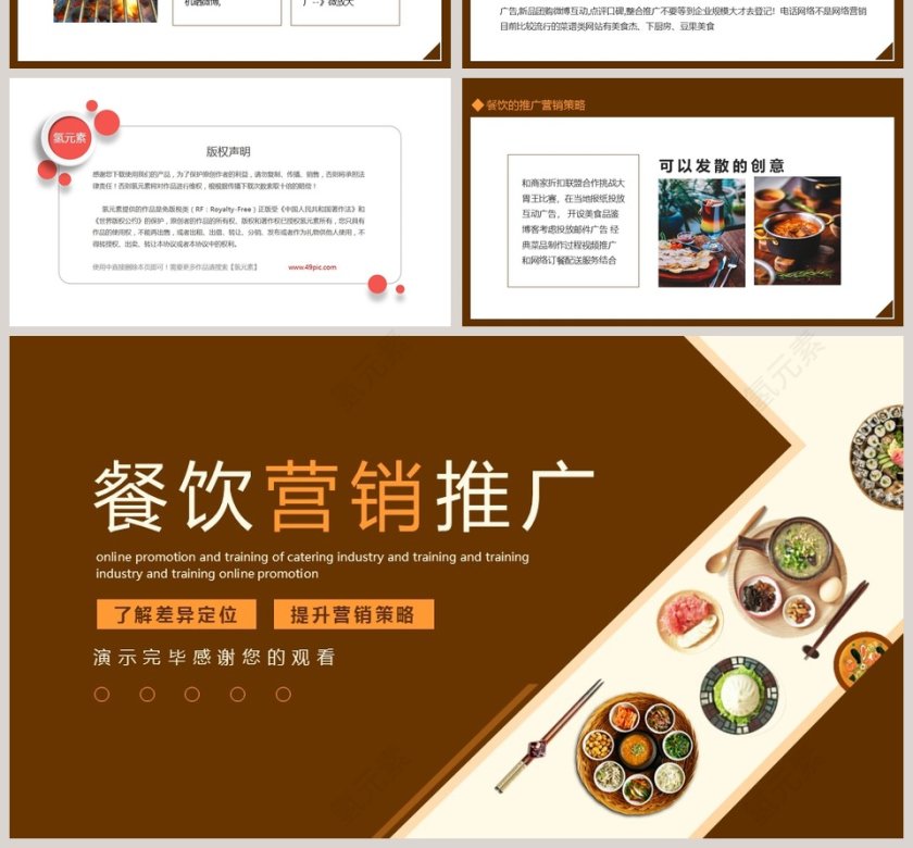 简约商务餐饮营销推广活动策划PPT模板第4张