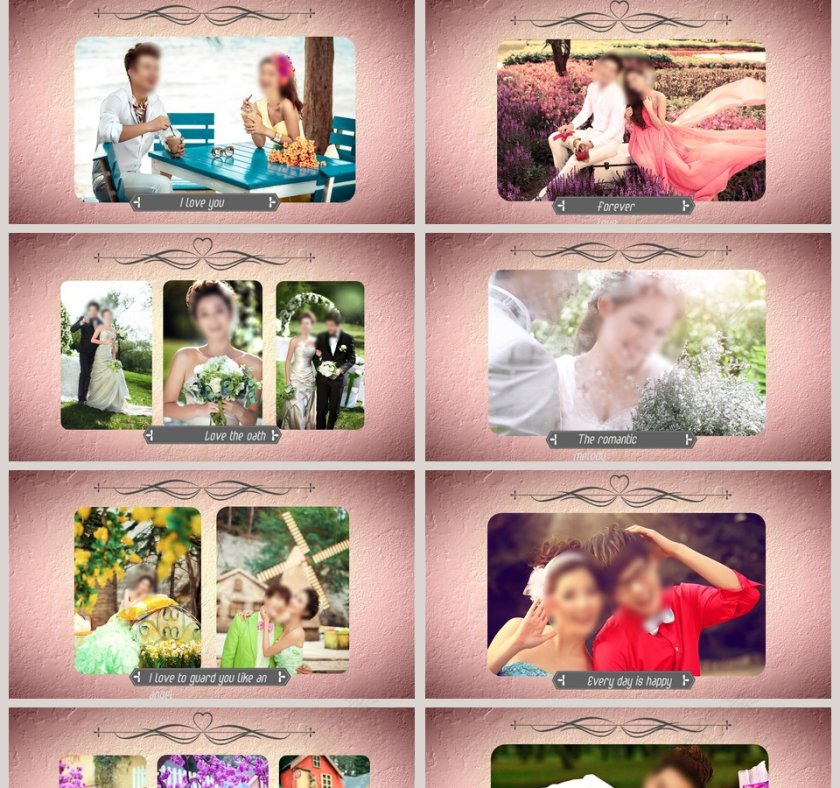 唯美大气风格爱情婚礼PPT 模板 第5张