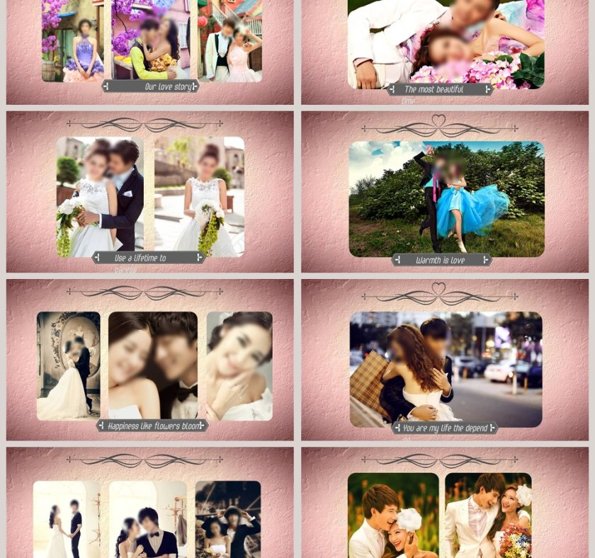 唯美大气风格爱情婚礼PPT 模板 第6张