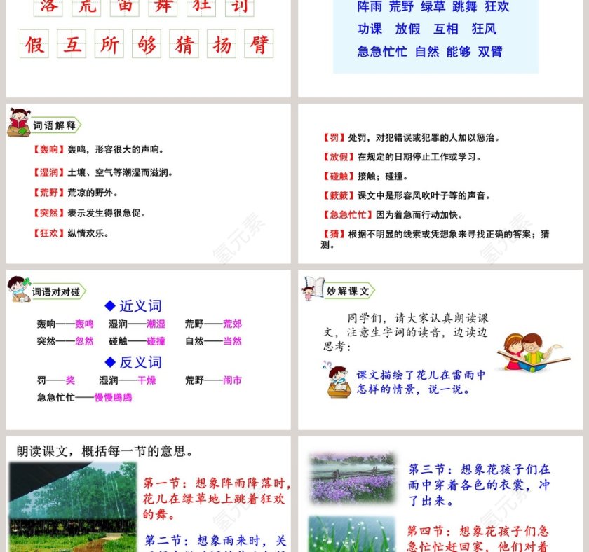 课文解析三年级语文上册花的学校语文课件PPT第3张