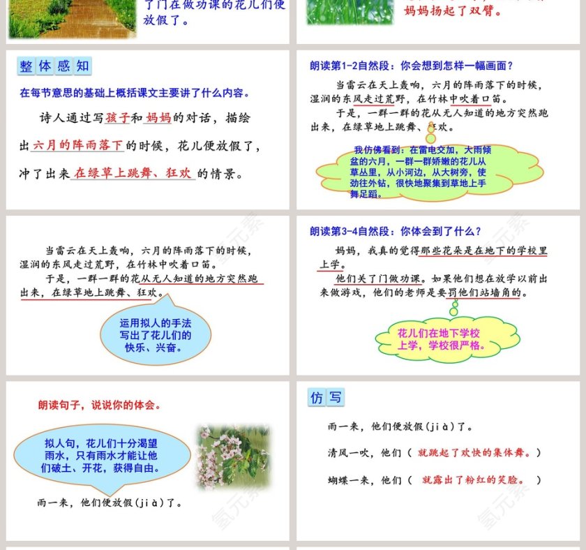 课文解析三年级语文上册花的学校语文课件PPT第4张