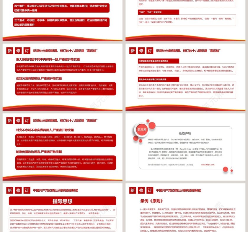 中国共产党纪律处分条例PPT模板第3张