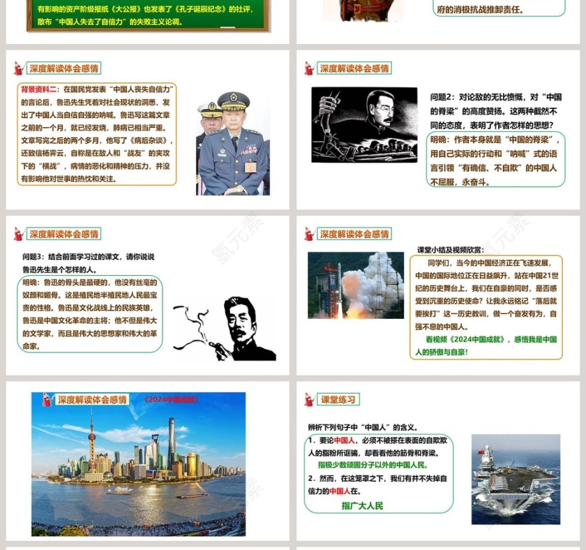 部编版九年级语文上册中国人失掉自信力了吗语文课件PPT第4张