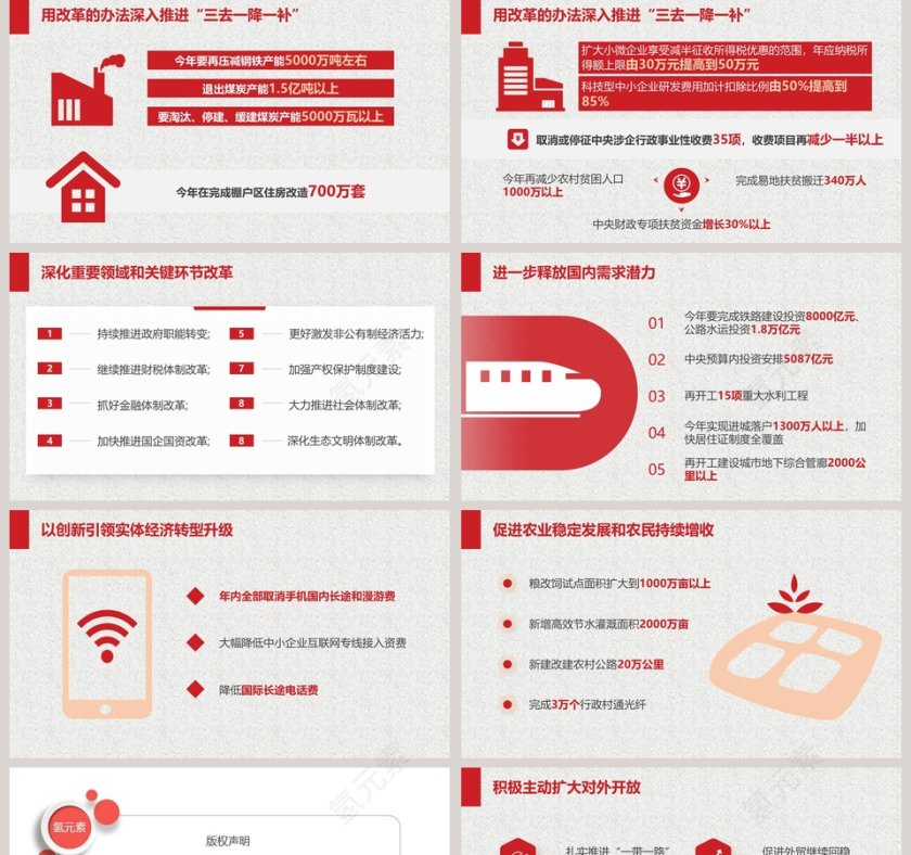 全国两会政府工作报告PPT模板第5张