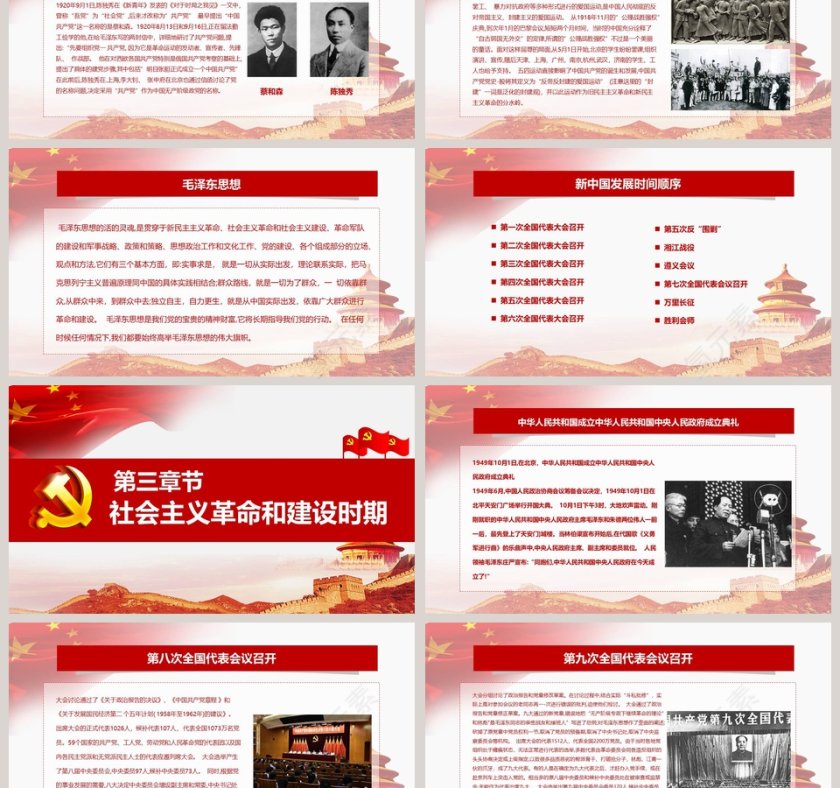 红色大气中共光辉的历程建党节第3张