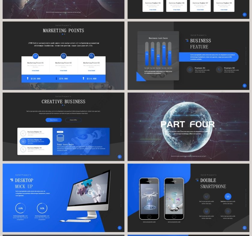 科技风人工智能商业计划书PPT模板第4张
