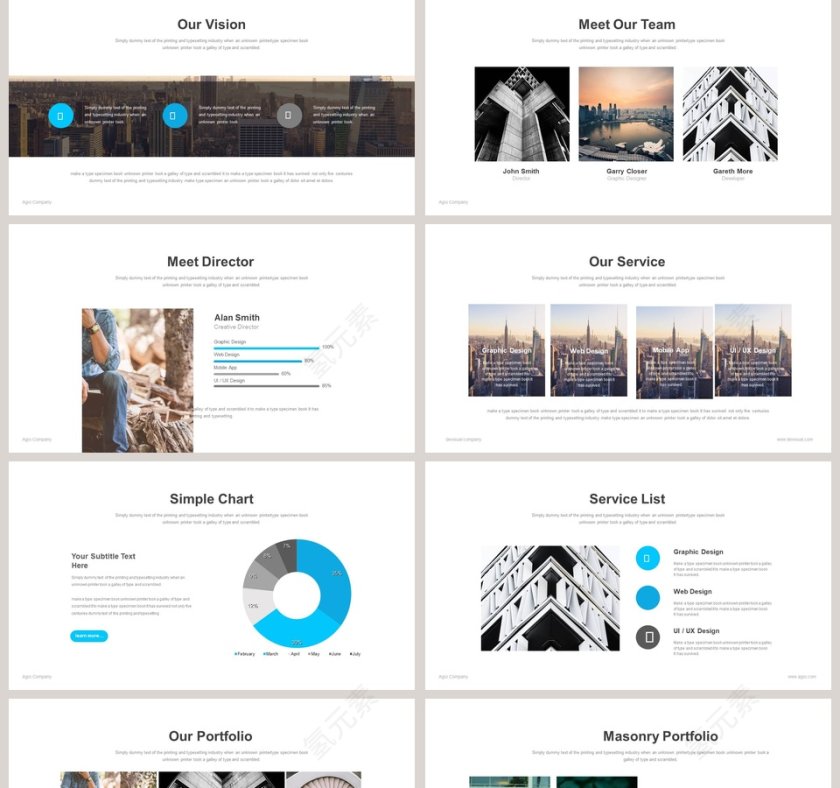 欧美简约杂志风通用模板第2张