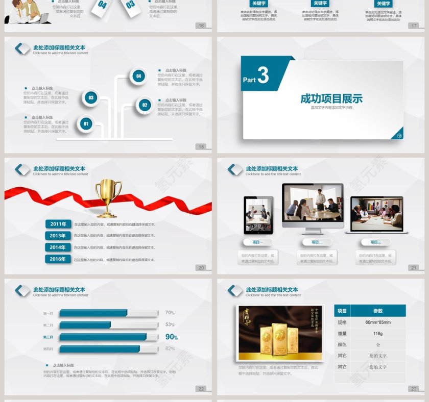 简约大气集团总结汇报PPT模板第4张
