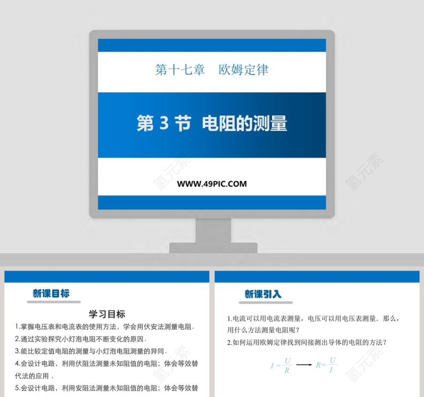 第十七章欧姆定律ppt模板免费下载第1张
