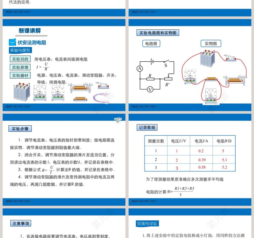 第十七章欧姆定律ppt模板免费下载第2张