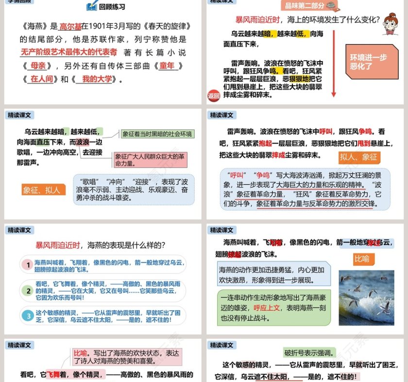 统编版九年级语文下册海燕语文课件PPT第2张