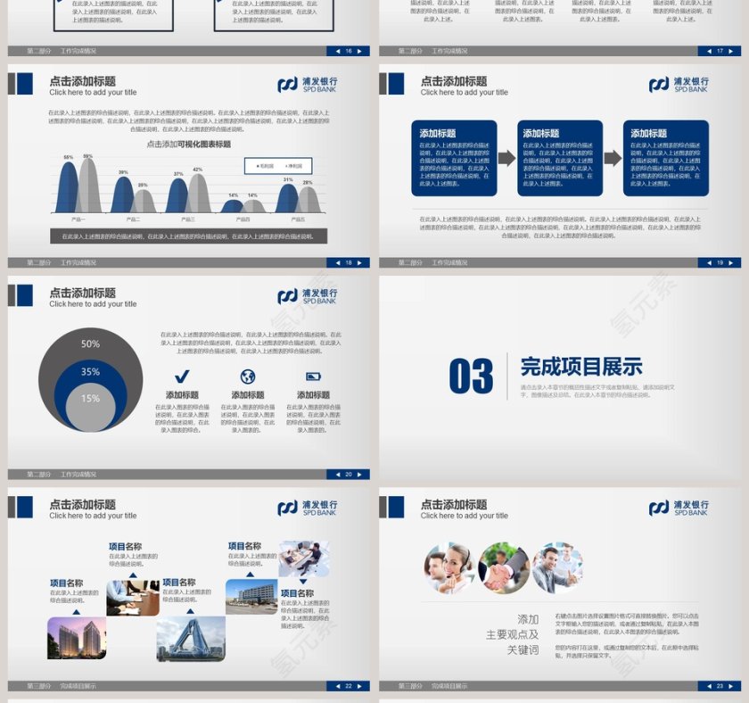 商务大气年度工作总结汇报PPT模板第4张
