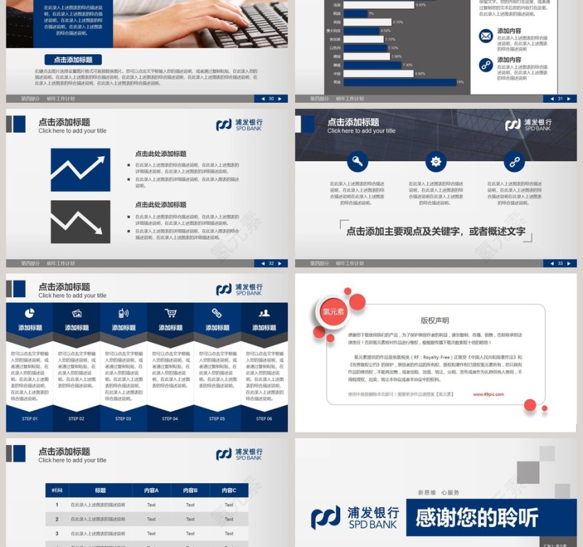 商务大气年度工作总结汇报PPT模板第6张