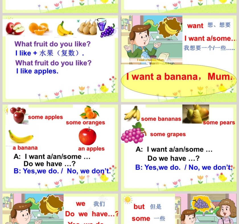 Unit7  May I have some grapes-Module 4  Fruits教学ppt课件第4张