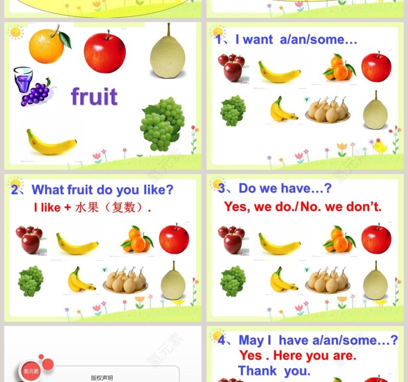 Unit7  May I have some grapes-Module 4  Fruits教学ppt课件第6张
