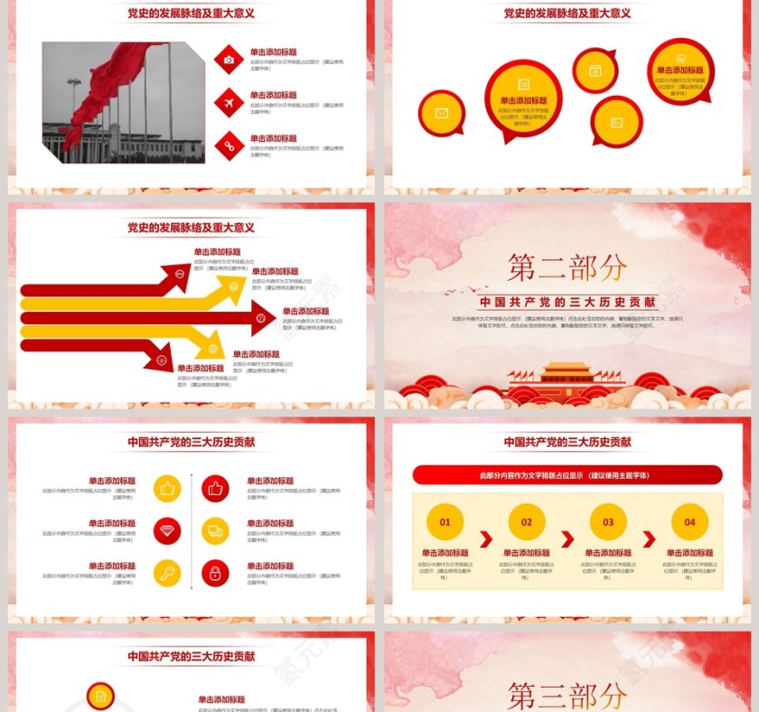 百年大党庆祝建党100周年专题党课PPT模板第2张