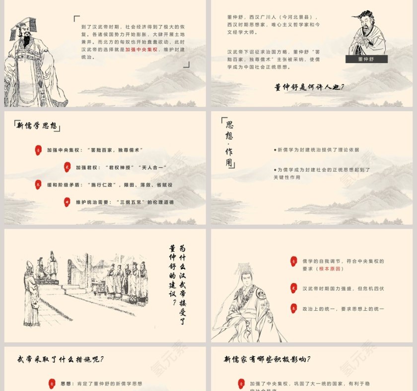 历史课件罢黜百家独尊儒术第2张