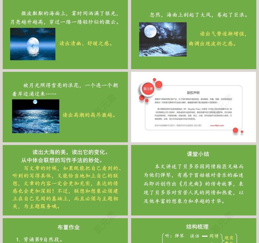 部编版六年级语文上册月光曲PPT课件第5张