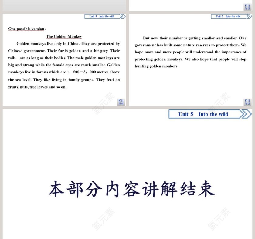 教育培训PPT模板使用指南：SectionUsing language  Writing技巧第6张