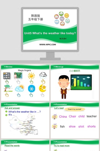 Unit5 Whats the weather like today-第四课时教学ppt课件