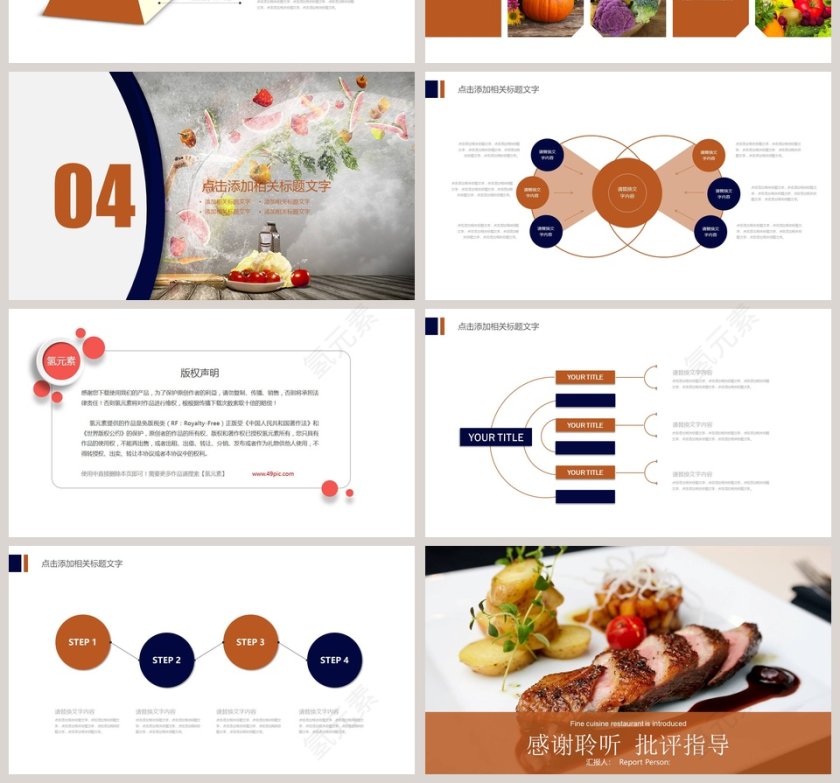 精品美食西餐厅介绍ppt第4张