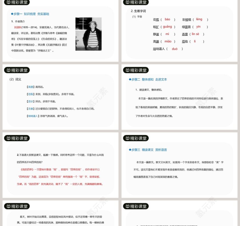 七年级语文上册雨的四季PPT课件第2张