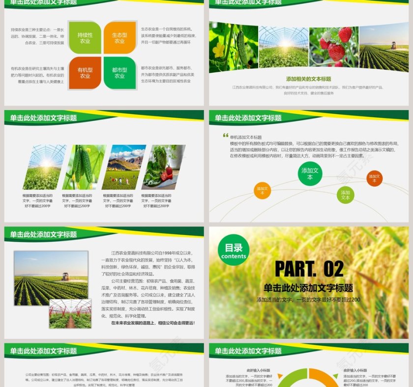 农业水稻玉米小麦农业招商农产品宣传PPT模板第2张