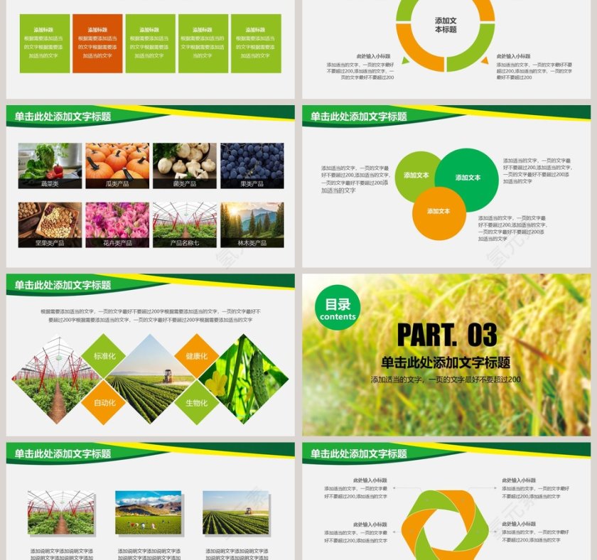 农业水稻玉米小麦农业招商农产品宣传PPT模板第3张