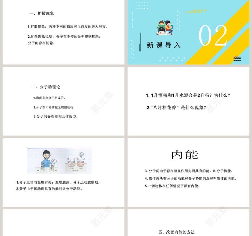 北师大版初中物理九年级全册课件-内 能教学ppt课件第2张