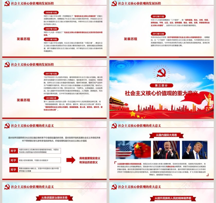 社会主义核心价值观PPT模板第5张